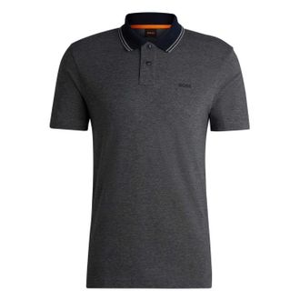 HUGO BOSS Heren Peoxfordnew Poloshirt met korte mouwen (Donkerblauw)