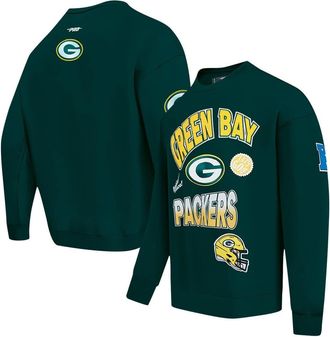 Pro Standard Mens Pro Standard Green Green Bay Packers Turn It Up Drop Shoulder Pullover Sweatshirt at Nordstrom, Size X-Large