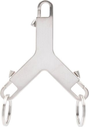 Rick Owens Cerberus brushed-finish keychain - Silver