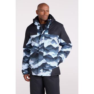 Mountain Warehouse Heren Shadow II Printed Ski Jacket (Lichtgrijs)