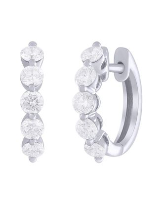 Sabrina Designs 14K 0.65 Ct. Tw. Diamond Huggie Dangle Earrings