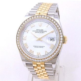 Rolex Pre-owned Rolex Datejust Automatic Chronometer Diamond White Dial Mens Watch 126283 WRJ
