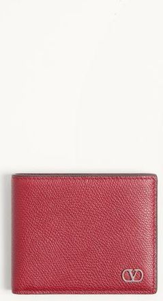 Valentino Garavani Portafoglio Valentino Garavani VLogo Signature In Vitello Granato Uomo ROSSO UNI