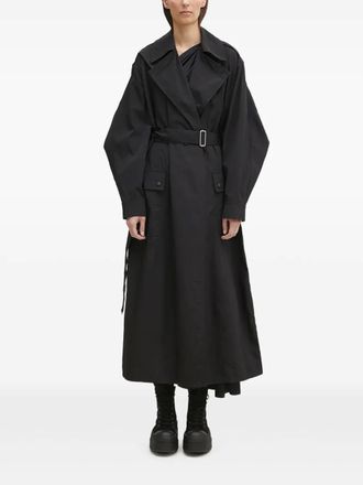 Kenzo balloon-sleeve trench coat - Black