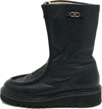 Ferragamo Stivali Eurialo in pelle con zip - Nero