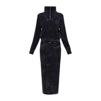 Diesel Knitted Dresses, female, Black, Size: 2XS M-Marcelle Wool Dress