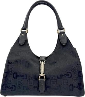 Gucci Pre-owned Shoulder Bag - Dames - Vintage Schoudertas - Zwart - ONE Size - Leer - Vintage