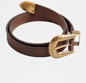 Valentino Garavani VLogo Signature Engraved Leather Belt, 20mm