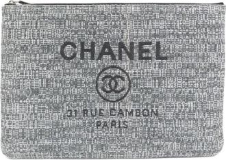 Chanel Canvas Nylon Pouch (Pre-Owned)