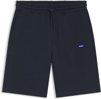 HUGO BOSS Cotton-terry shorts with logo patch