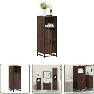 vidaXL vidaXL Armadio in legno - Armadietto Bagno Rovere Marrone 35x37,5x100cm Legno Multistrato