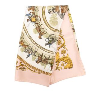 Herm&egrave;s Pre-owned Hermes La Promenade De Longchamps Silk Scarf 90 Ladies AKJ379M40L6SE0XY