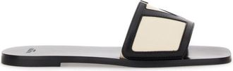 Valentino Garavani Black Logo Sandals