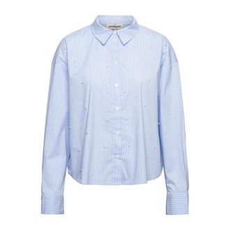 &Co Woman Wonne Blouse - Dames - Blouses & Shirts - Blauw - Maat: XL Katoen