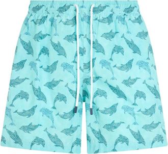 Fedeli Madeira Zwemshorts - Heren - Strandmode - Blauw - S - Polyester - Badmode