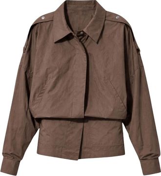 Iro Elny Shirt - Dames - Overhemden - Bruin - XL - Katoen - Overhemden