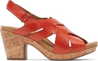 Cobb Hill Womens Alleah Slingback Sandal In Rust
