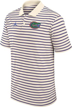 Nike Jordan Mens Florida Striped Jordan Brand Dri-FIT College Polo in Brown | 0JLX0F2SUFN-QX7