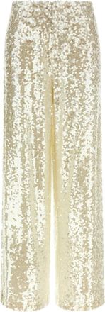 Alberta Ferretti White Sequin Pants