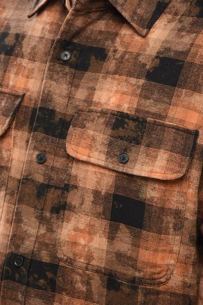Palm Angels Camicia Camouflage a Quadri con Bottoni a Contrasto Palm Angels