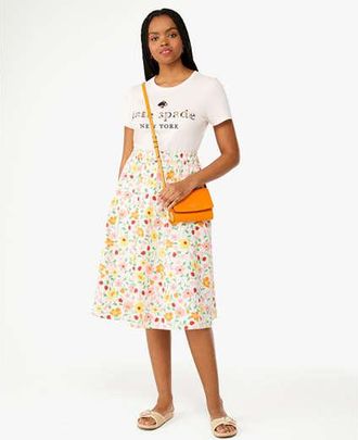 Kate Spade New York Strawberry Garden Midi Skirt