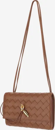 Bottega Veneta Womens Clutch Andiamo Brown Lambskin Bags