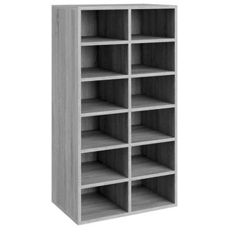 Berkfield Home Shoe Rack Grey Sonoma 54x34x100.5 cm Engineered Wood