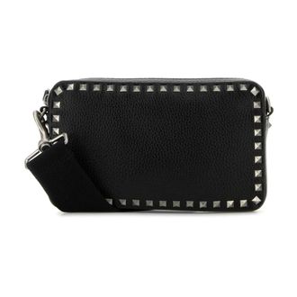 Valentino Garavani Cross Body Bags, male, Black, Size: ONE SIZE Rockstud Crossbody Bag