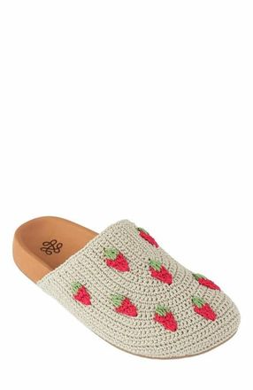 The Sak Bolinas Crochet Clog Shoe in Natural Strawberries at Nordstrom, Size 11