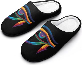 Generic Egyptian Hieroglyphic Eye of Horuses Womens Slippers Winter Warm House Shoes Indoor Outdoor Hotel Slipper