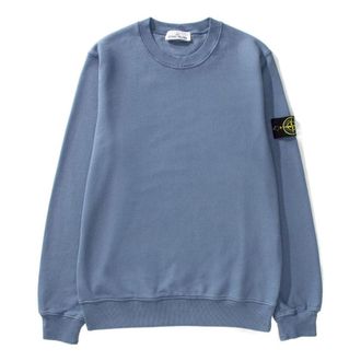 Stone Island Garment Dyed Felpa Sweatshirt Blue 771563020-V0024