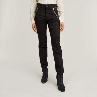 G-Star Biker Skinny Cargo Broek - Zwart - Dames