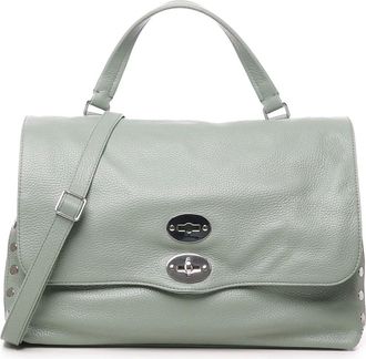 Zanellato Handbags, female, Green, Size: ONE SIZE Leather Shoulder Bag with Interior Pocket