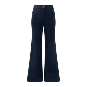 Victoria Beckham Jeans Alina - Dames - Flared Jeans - Blauw - W30 - Katoen - Jeans