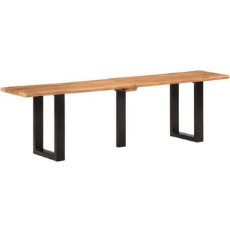 vidaXL Banco De Madera Maciza De Acacia Y Acero 160 Cm Vidaxl