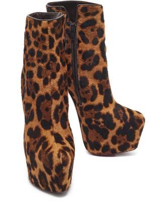 Christian Louboutin Fifi platform leopard-print ankle boot - Brown