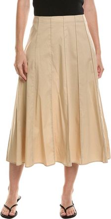 Anne Klein Petite Pull-On Paneled A Line Midi Skirt