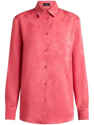 Etro floral-jacquard shirt - Pink