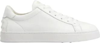 Tod's Tods, Sneakers, female, White, Size: 8 US White Calfskin Sneakers with Rubber Sole