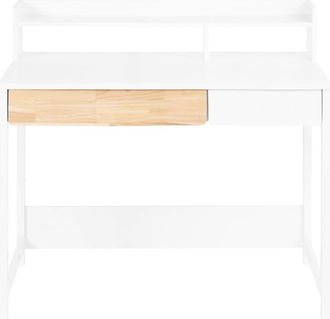 SoBuy Mesa escritorio de ordenador con 2 cajones y 1 estante