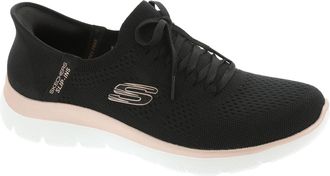 Skechers Womens Hands Free Slip-ins Summits-Night Chic Sneaker, Bkrg Black Rose Gold, 5.5 UK