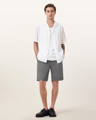 AllSaints Cotton Hanbury Relaxed Fit Shorts, Size: XXL