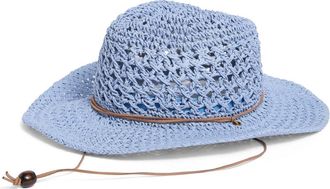 Vince Camuto Crochet Cowgirl Hat in Cornflower at Nordstrom Rack