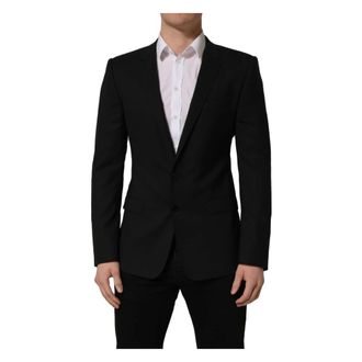 Dolce & Gabbana Single Breasted Blazer Jacket - male - Dolce & Gabbana - Blazers - Black - M - Jackets