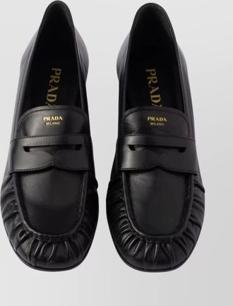 Prada leather loafers