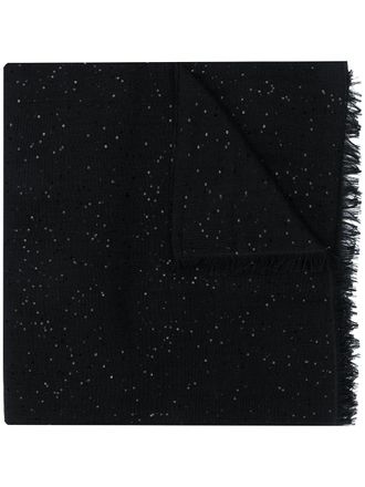 Brunello Cucinelli sequin embellished scarf - women - Silk/Polyamide/Cashmere - One Size - Black