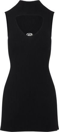 Diesel Womens M-oloni Mini Dress - Black Wool - Size X-Small