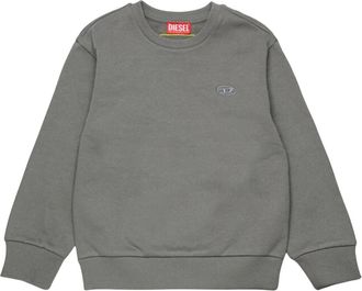 Diesel Kids Sweatshirts, male, Gray, 14 Y, Oval D Logo Sweatshirt