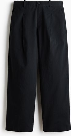 H&M Elegante Hose in Loose Fit - Schwarz