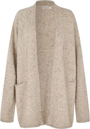 Masai Lonny Cardigan - Dames - Vesten - Beige - L - Wol - Truien & Vesten